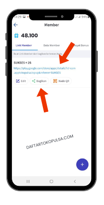 Cara Setting Link Referal & Kode Referal Toko Pulsa